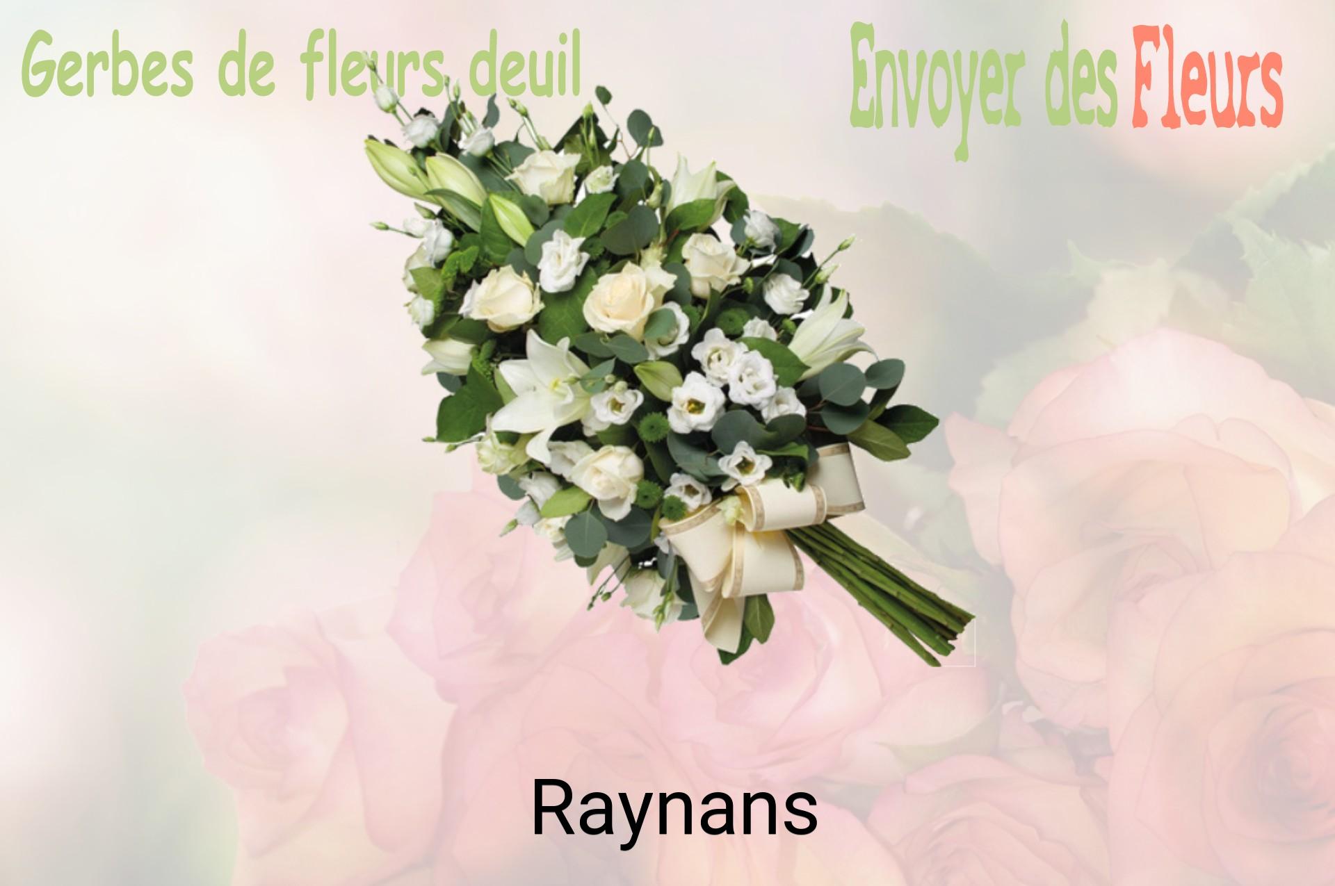 Gerbe de fleurs de deuil livrée à Raynans